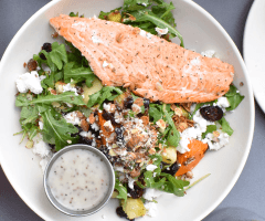 House Salad with Grilled Salmon